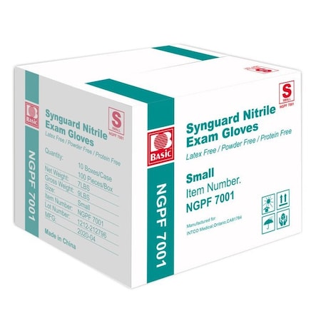 Zoro Select Disposable Gloves, Nitrile, 4 mil, Latex-Free, Powder-Free, Blue, M, 100/Pack, 10PK NitrileSC